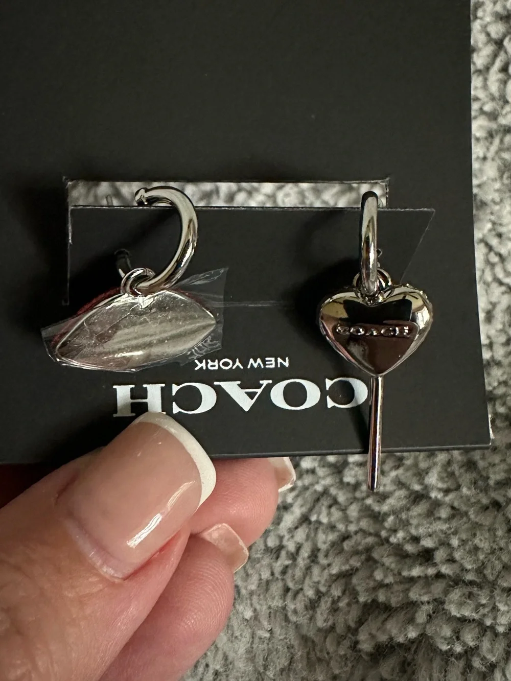 Coach Lollipop And Lips Mismatch Earrings NWT - Picture 3 of 6